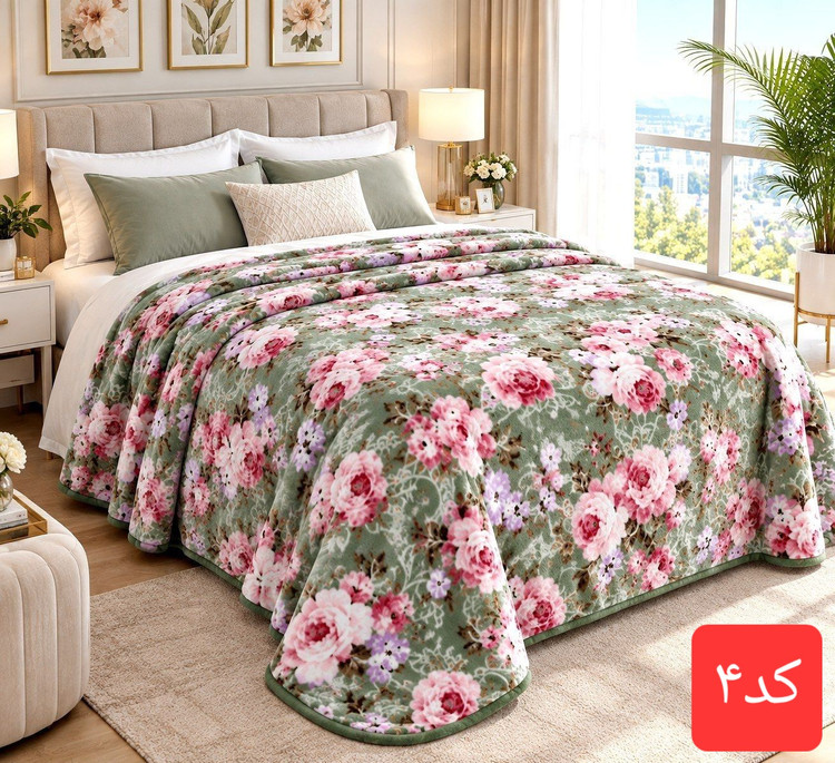 پتو تک نفره کژال بهشت شادیلون سایز ۱۴۰×۲۲۰